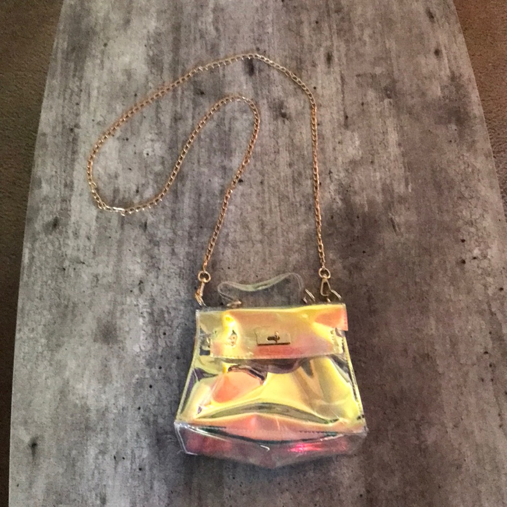 Holographic satchel purse